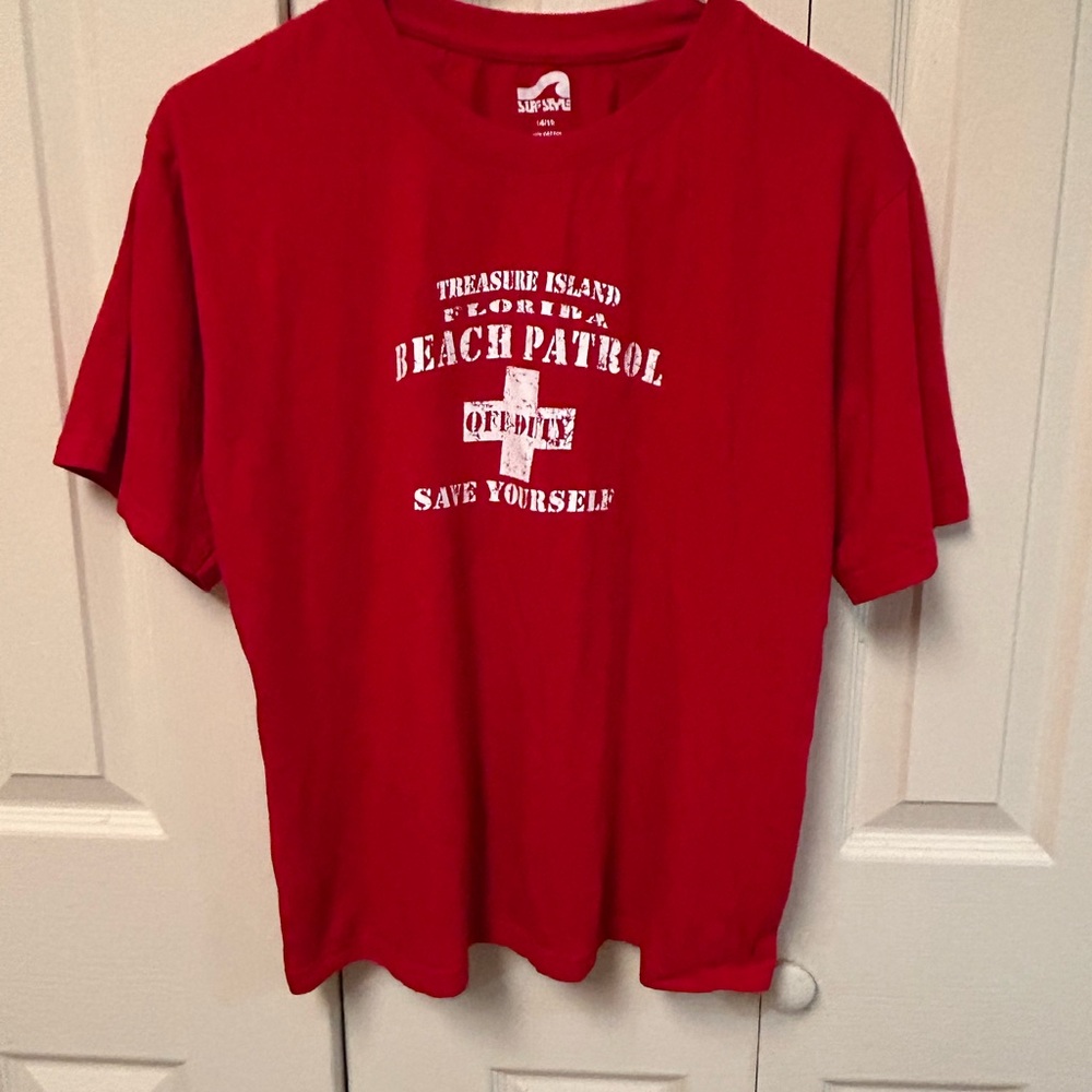 Surf Style Red Short Sleeve Tee